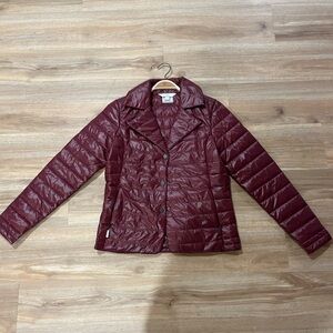 OSHO Lightweight Quilted Women's Jacket in Burgundy